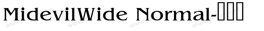 MidevilWide Normal字体转换